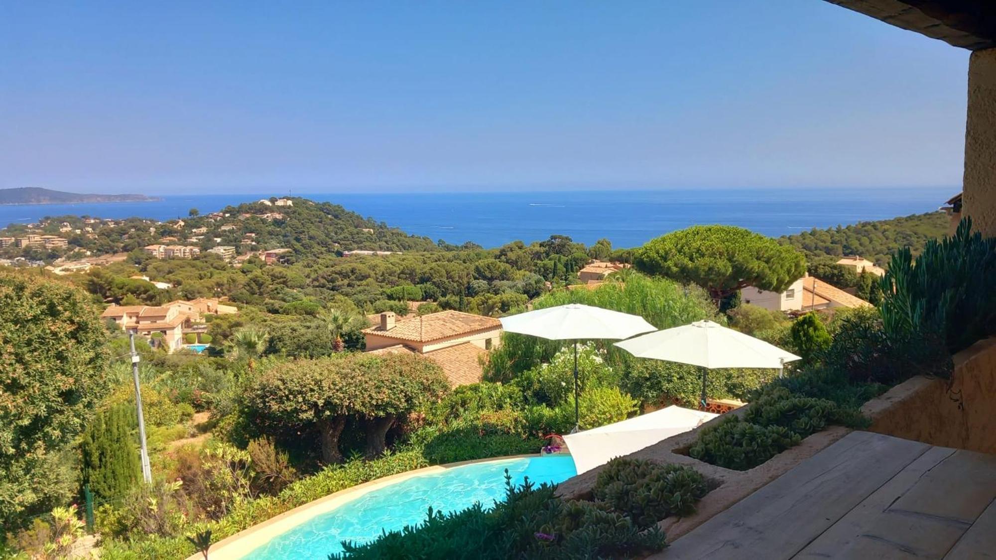 4-Star Private Villa With Heated Pool And Panoramic Sea View At Gulf De Saint Tropez キャバレール・シュル・メール エクステリア 写真