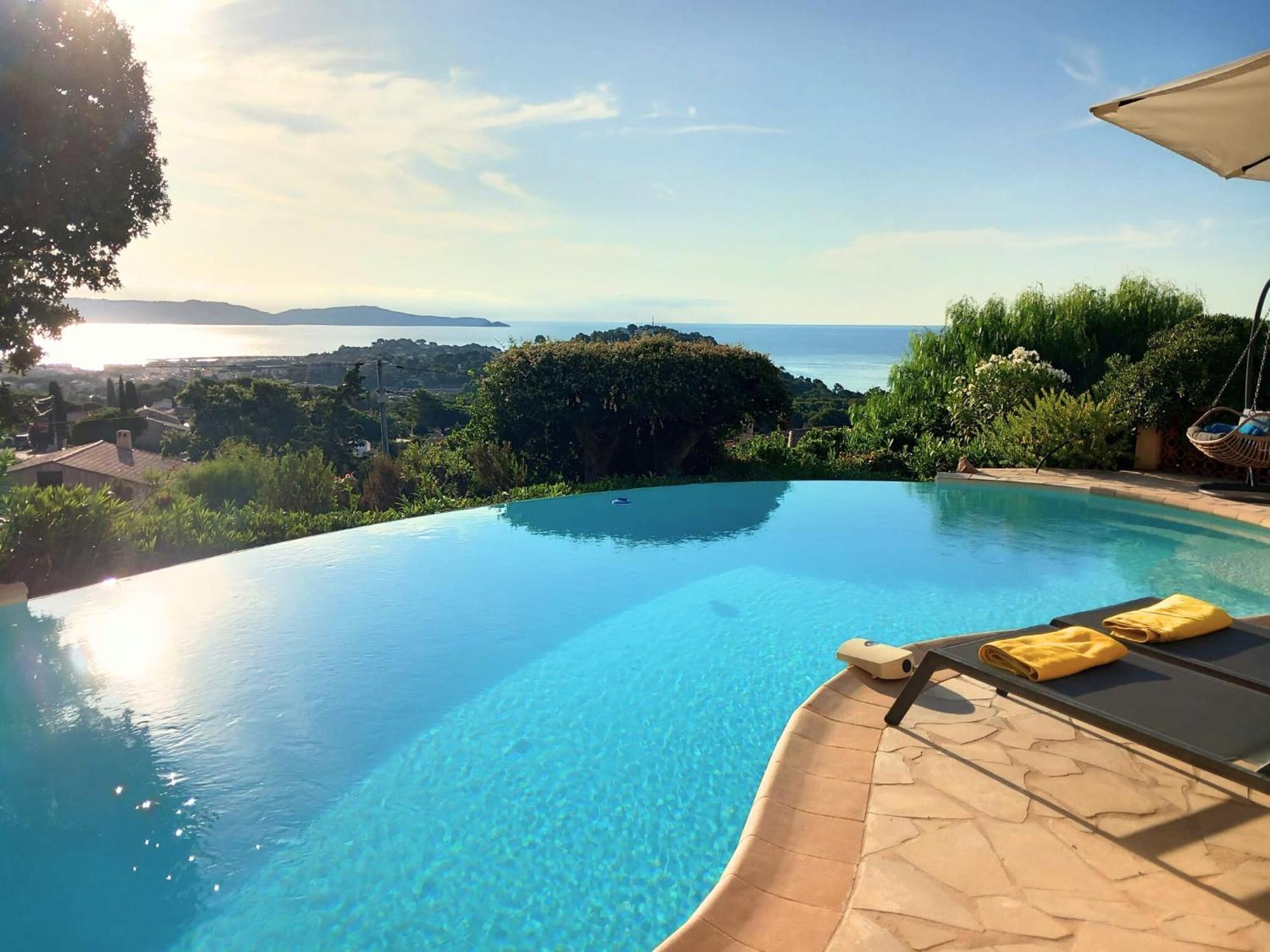 4-Star Private Villa With Heated Pool And Panoramic Sea View At Gulf De Saint Tropez キャバレール・シュル・メール エクステリア 写真